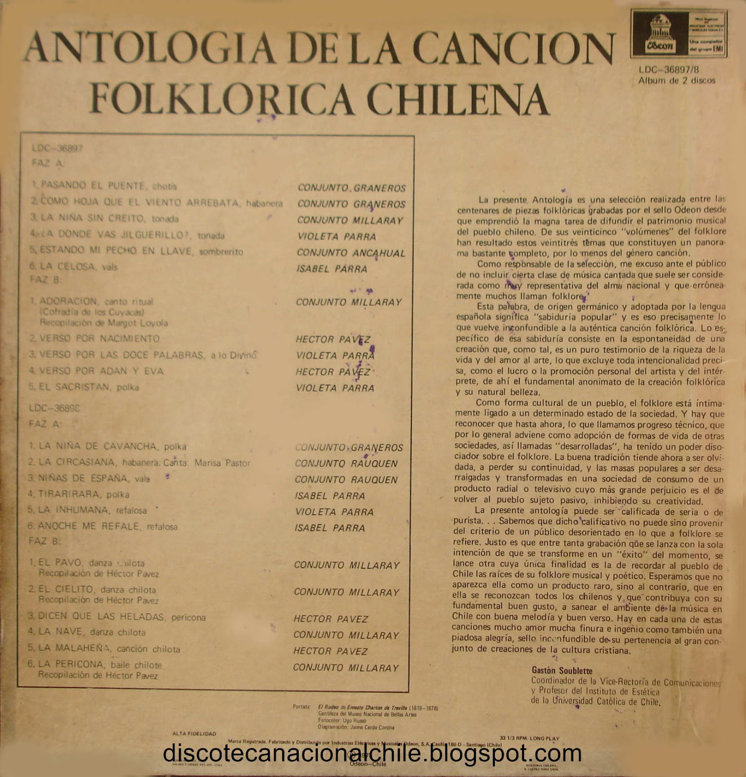 Descargar antologia musica folklorica chilena para ninos